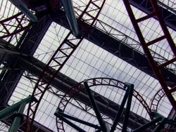 MS Inside view Veranda of luna Park / Mall of America Minneapolis, Minnesota, United States Stock Footage