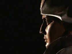 A bust of Napoleon Bonaparte slowly rotates. Stock Footage