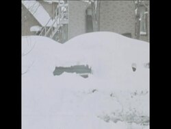 SYND 25/11/70 HEAVY SNOW IN NEW YORK STATE News Clip