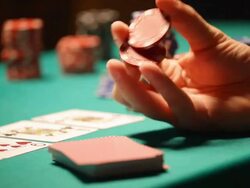 HD: Texas Hold'em Poker, playing with casino chips Stock Footage