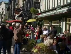 Restaurants In Saint Anne Street Stock Footage