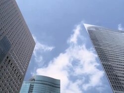 High Rising Buildings of Shiodome- Rotating Time Lapse, Tokyo, Japan Stock Footage