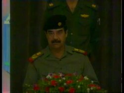 Iraq - Saddam Meets Top Military Officials News Clip