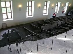 Oslo, Bygdoy, Viking ship,  Stock Footage