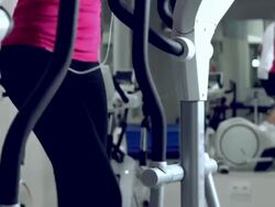 Workout in gym Stock Footage