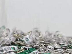 Lots of the pull ring tin. Stock Footage