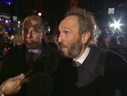 A Christmas Carol Premiere and Christmas Lights Stock Footage