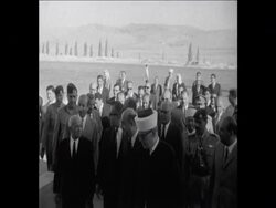 SYND 24/08/1969 ARAB ENVOYS ARRIVE IN JORDAN AS THOUSANDS MARCH IN PROTEST AGAINST THE MOSQUE BURNING IN JERUSALEM News Clip