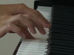 Contemporary Music Piece on the Piano Stock Footage