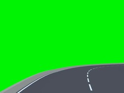 Infinity road (Isolated on a green background) Stock Footage