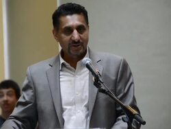 Bal Gosal MP, Minister of Sport in Canada, at the Pan Am Games Flames Arrival Ceremony Stock Footage