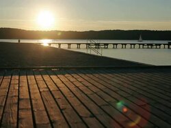 sun set on beach Stock Footage