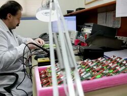 Electronics laboratory Stock Footage