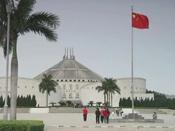 WS Exterior of Opium War Museum / Humen, Guangdong, China Stock Footage