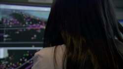 A shipping lane controller monitors several screens. Stock Footage