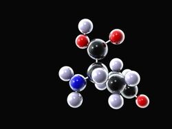 Glutamic acid molecule Stock Footage