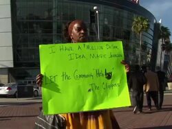 Anti Racism Protesters at Staples Center News Clip