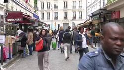 France, Paris, Goutte d'Or neighborhood, daily market Stock Footage