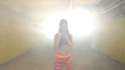 Strong woman boxing! Stock Footage