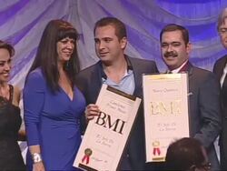 Porfirio Pina, Delia Orjuela, Frances Bast, and Phil Graham  at BMI's 19th Annual Latin Music Awards on 3/30/2012 in Las Vegas, NV. (Footage by WireImage Video/Getty Images Entertainment Video) Stock Footage
