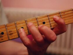 HD: Guitar lessons - C major music scale Stock Footage