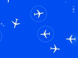 (Loop) Airplanes Radar Stock Footage