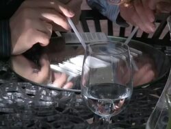 (HD1080i) Doing Lines of Cocaine Stock Footage