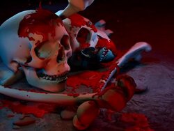 Blood, Bones, Skulls and Lightning for Halloween Stock Footage