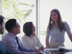 Business Brainstorming Meeting Stock Footage