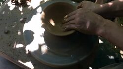 pottery work Stock Footage