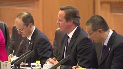 Cameron meets Li on visit to promote business ties, oversees signing of 10 agreements News Clip