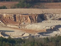 WS AERIAL View of lime stone mine / Georgia, United States Stock Footage