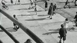 1948 MONTAGE Activities inside the Pioneer Health Center in London / England Stock Footage