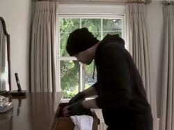 Burglar stealing passport and jewelry Stock Footage