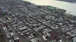 High rise buildings in Harlem's Hamilton Heights neighborhood. Stock Footage