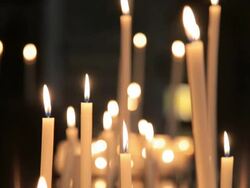 Burning candles Stock Footage