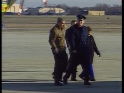 George Bush leaves Andrews Airforce Base for his Texas ranch News Clip