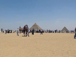 Great Pyramids - Cairo, Egypt Stock Footage