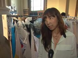 INTERVIEW: Ellis Yu of 71 Stanton on what she is most excited about at the Gen Art Fresh Faces In Fashion Presented By Moroccanoil at Los Angeles CA. Stock Footage