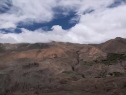 T/L clouds over Kagbeni Hills, Himalayas Stock Footage