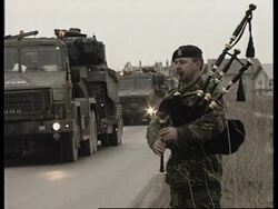 BOSNIA: BRITISH TANKS ARRIVE TO HELP UPHOLD THE PEACE ACCORD News Clip