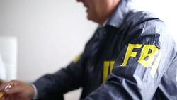 FBI agents working  on the criminal case Stock Footage