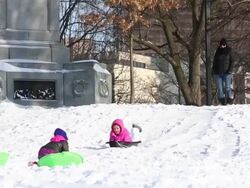 Winter Snow Storm Hammers Northeastern US Stock Footage
