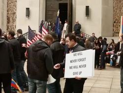 Marches Across The Country Mark The 100th Anniversary Of The Armenian Genocide Stock Footage