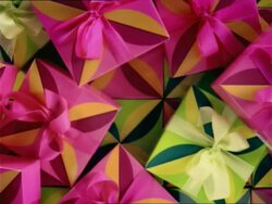 HA, ZO, person adding gift box to pile of same boxes, Slovenia Stock Footage