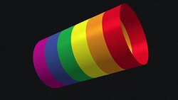 Rainbow cylinder tube Stock Footage