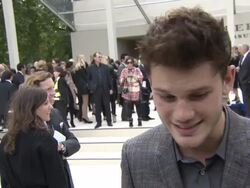INTERVIEW: Jeremy Irvine on being given fashion tips, the appeal of Burberry, not being around for the Olympics, his up and coming work at Burberry Prorsum: London Fashion Week Spring/Summer 2013 on September 17, 2012 in London, England (Footage by WireIma Stock Footage