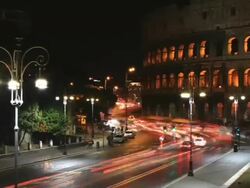 Coliseum night time lapse HD Stock Footage