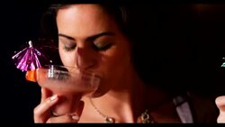 Three women dancing with cocktail drinks Stock Footage