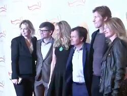 Alexandra Wentworth, George Stephanopoulos, Tracy Pollan; Michael J. Fox, Denis Leary and guest at A Funny Thing Happened on The Way to Cure Parkinsons Stock Footage